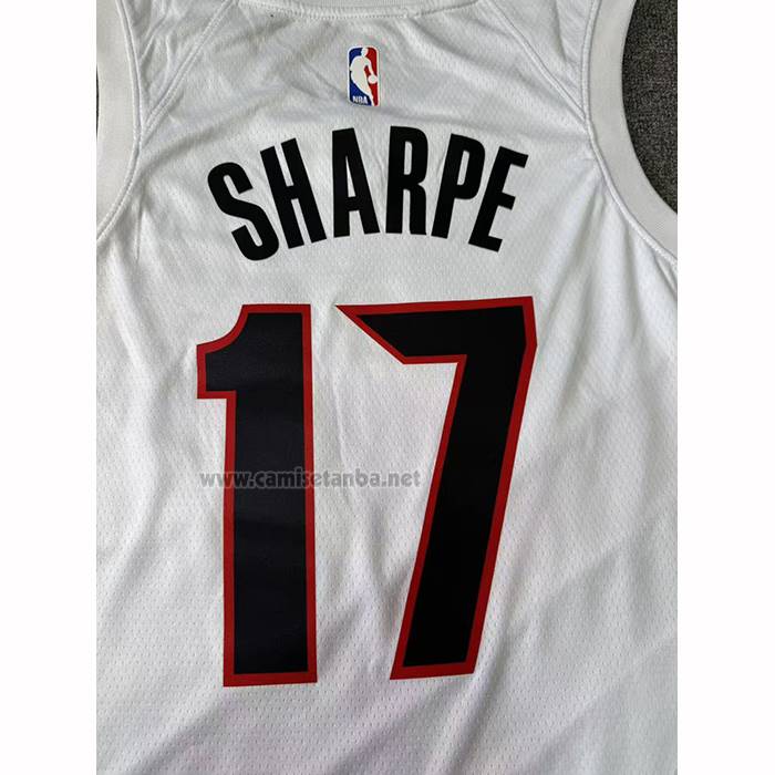 Camiseta Portland Trail Blazers Shaedon Sharpe NO 17 Association 2025-26 Blanco